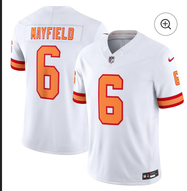 Men Tampa Bay Buccaneers #6 Mayfield white 2025 Nike NFL JERSEY002->women nfl jersey->Women Jersey